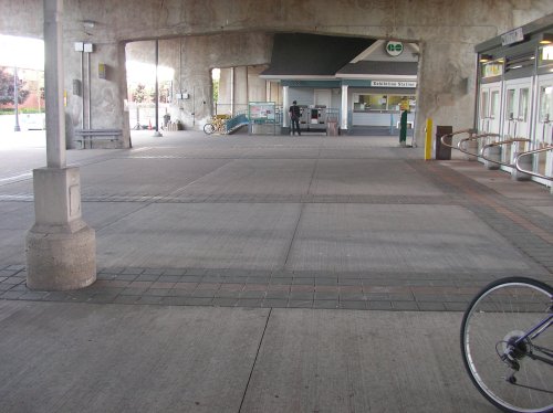 Figure 2: The large, open concrete entrance to the Exhibition Place Mobility HUB.