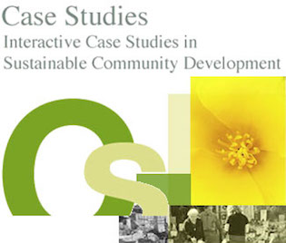 Case Studies initials with yellow flower and people
