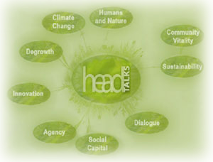 HEAD Talks YouTube channel green map with bubbles