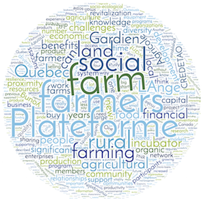 L'Ange Gardien: A Model Incubator Farm word cloud
