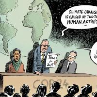 Climate change is caused by two things
