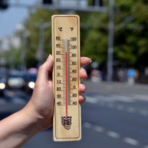 thermometer in city  