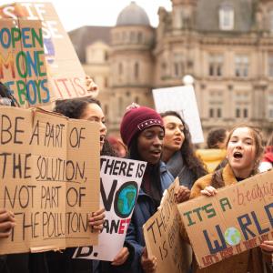 People protesting climate change