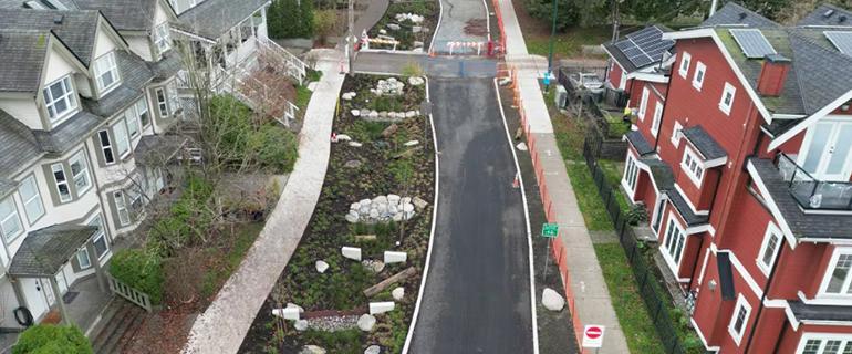 Aerial Image of St. George Rainway. Image Source: City of Vancouver