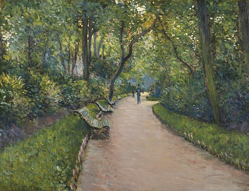 Gustave Caillebotte (1848-1894), "Le Parc Monceau", 1877, Public Domain, via Wikimedia Commons