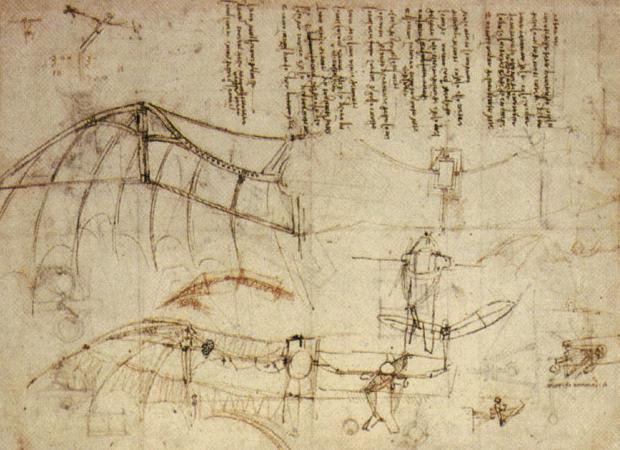 Leonardo Da Vinci Flying Machine Design